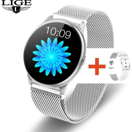 LIGE Fashion Sport Smart Watch Men Women Fitness tracker man Heart rate monitor Blood pressure function smart watches For iPhone