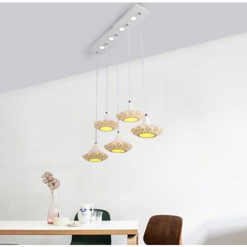 LED restaurant Chandelier 5 Modern simple creative personality chandelier led acrylic meal chandelier manufacturers Wholesale