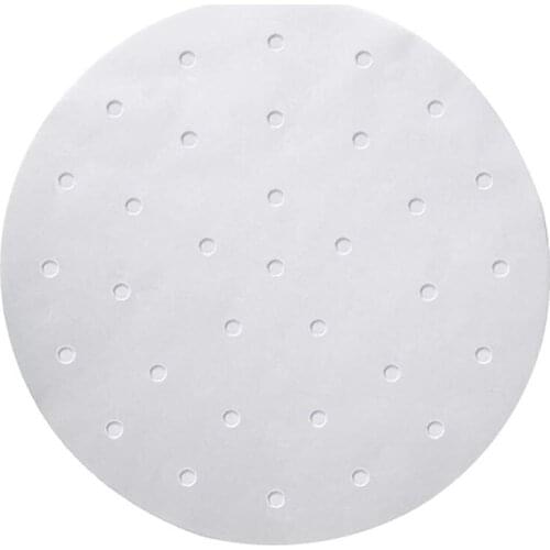 Air Fryer Lining-100 Sheets Perforated Parchment Paper, Square Bamboo Steamed Paper Compatible with ,White