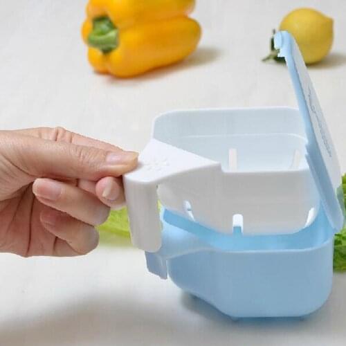 High Quality Storage Box Denture Bath Box Case Dental False Teeth Storage Box with Handle Net Container