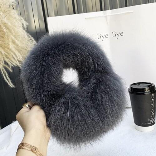 Winter Real Fox Fur Earmuffs for Women Natural Fox Fur Scarves Dual use Genuine Warmer Plush EarMuff Outdoor Solid Fur Scarf