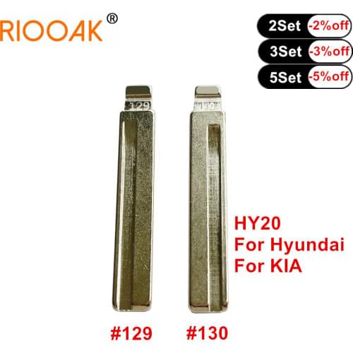 10pcs Replacement Car Key Blade Blank Key Uncut Blade #129 HY20R Car-styling for Kia For KD VVDI Remote