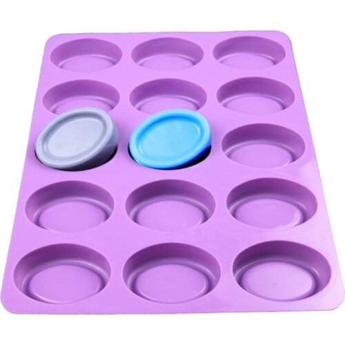 15 Holes Cylinder Silicone Molds for Making Chocolate Candy Soap Muffin Cupcake Brownie Cake Pudding Baking Cookie