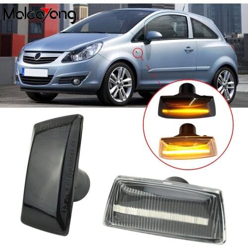 2PCS For Opel Insignia Astra H Zafira B Corsa D For Chevrolet Cruze Led Dynamic Side Marker Turn Signal Light Sequential Blinker
