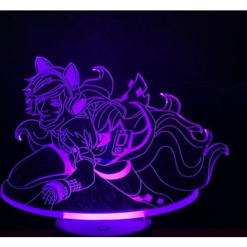 3d Light Game League of Legend Lamp for Gaming Room Decor APP Control Color Changing Table Lamp Unique Gift for Gamer Ezreal