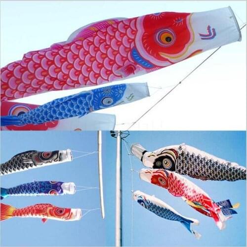 50pcs 70cm Japanese Style lantern Party Flag Colorful Carp Wind Sock Koinobori Fish Anime Fish Flags Kite Flag lanterns