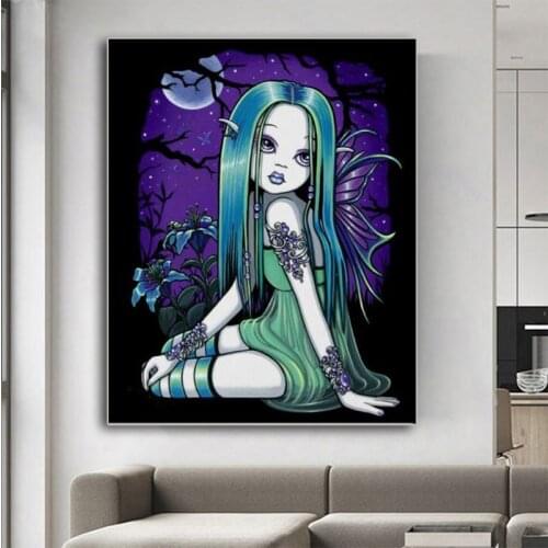 5D DIY cartoon diamond painting 100% square/round diamond "Butterfly fairy" diamond embroidery cross stitch 3D decoration