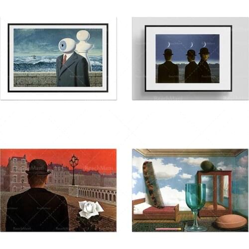Abstract surrealism art prints, avant-garde art, Rene Magritte, modern art printing