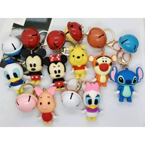Disney Keychain Cartoon Anime Character Cute Style Boy Girl School Bag Key Chain Keychain Accessories Birthday Gift