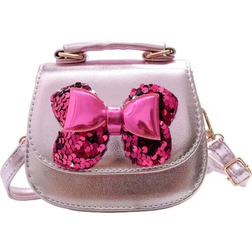 PU Children Shoulder Bags Kid Kindergarten Messenger Bag Fashion Toddler Crossbody Bag Bowknot Baby Handbag for Girl Coin Purse