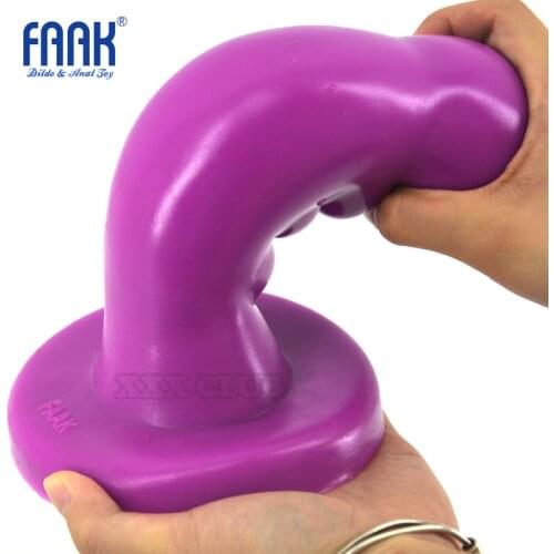 FAAK 21*6CM big head dildo butt plug for anal sex, flexible anal plug with Suction Cup Sex Toys for adult games