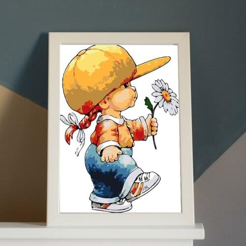 Painting By Numbers Picture Cartoon Cute Kids Painting Paint Acrylic Handmade Adult Children Gift Wall Decoration by Digital Art