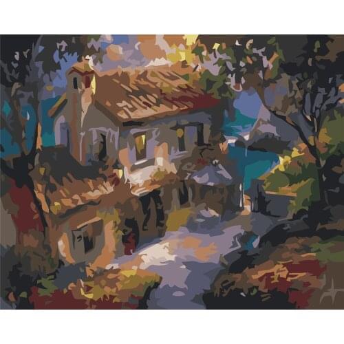 Solitude Hello Diy Painting By Numbers Landscape Handpainted Art Gift Scenery Canvas Drawing Home Decor 40x50cm No Frame