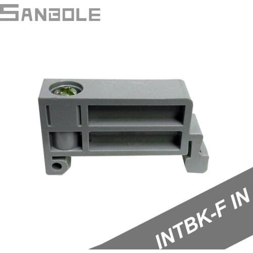 Terminal Blocks INTBK-F IN Fixed European Terminals End Parts Electrical Accessory with screws DIN rail mounted (100PCS)