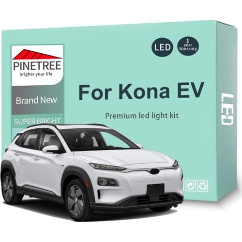 12Pcs Led Interior Light Kit For Hyundai Kona EV 2019 2020 + LED Bulbs Ceiling Dome Map Reading Canbus