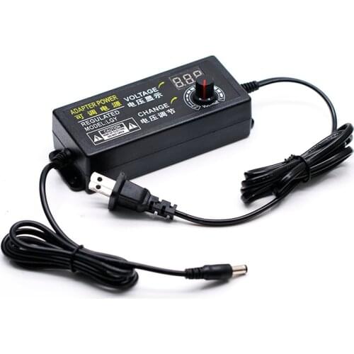 Cooling fan speed controller AC 110V 220V to DC 12V 5A Adjustable Adapter Fan DC Infinite Speed Regulating Belt Digital Display