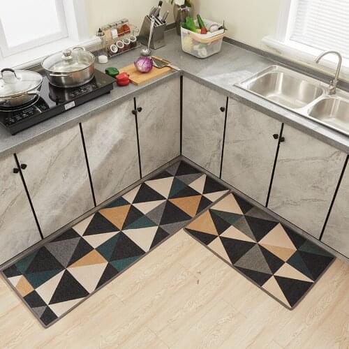 Kitchen Mat Long Floor Carpet Non-slip Waterproof Carpet Living Room Bath Mat Hallway Doormat Home Kitchen Mat Oil-proof Doormat