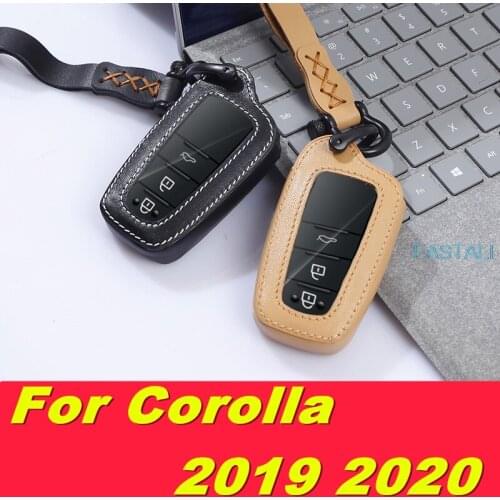 For Toyota Corolla 2019 2020 car leather key bag keychain key shell car accessories