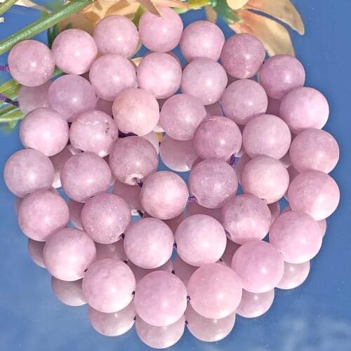 Matte Dull Polish Kunzite Purple Spodumene Beads 6/8/10MM Round Loose Spacer Mineral Beads For Jewelry Making Diy Woman Bracelet