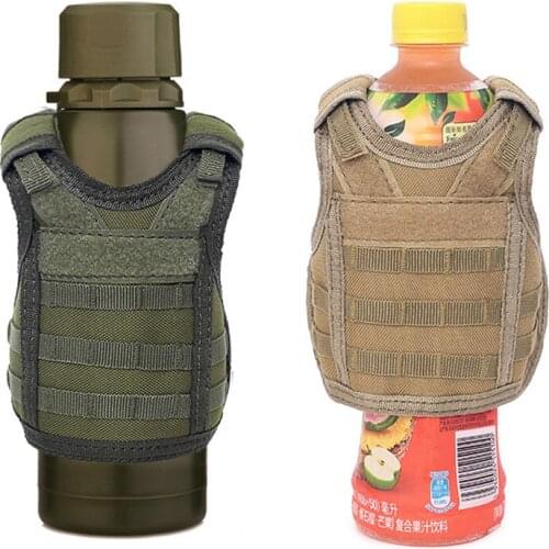 Mini Beverage Beer Vest Cooler Layer Military Tactical Mini Adjustable Drink Bottle Cover Holder Shoulder Straps