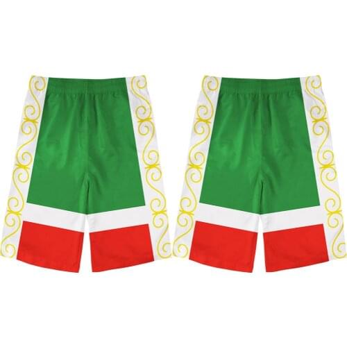 CHECHNYA male custom made name number photo Grozny beach shorts flag word Russian Russia Rossiya Argun Gudermes casual shorts