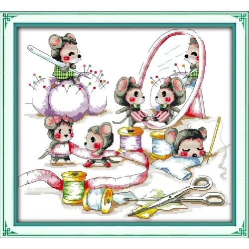 Little tailor cross stitch kit cartoon 14ct 11ct count print canvas stitching embroidery DIY handmade needlework