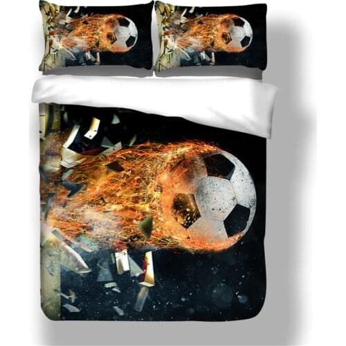 3D Printed Bedding Set Single Double Football Duvet Cover Set Queen King Sport Game Twin Full Size Bed Linen Kid Boys Bedclothes