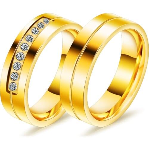 Wholesale 316L Stainless Steel Crystal Ring Fashion Good Austrian Crystals Full Sizes