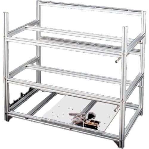 19 Graphics Card Chassis Rack All-Aluminum Rack Multi-Graphics Superimposed Rack In The Tower Chassis Desktop Double-Layer