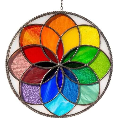 Window Pendant Round Shape Multi-color Acrylic Hanging Pendant Decoration for Home
