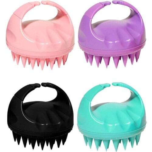 Silicone Hair Washing Comb Handhold Scalp Head Hair Massager Clean Brush Bath Shower Hair Cleaning Brush Comb