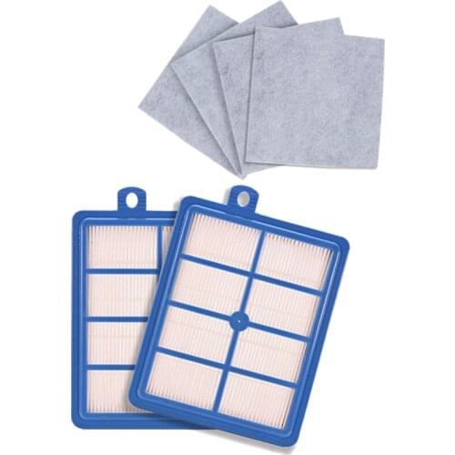 Washable 2PCS dust Hepa Filter H12 H13+4PCS Motor cotton filter for Electrolux AEG Vacuum Cleaner replacement parts