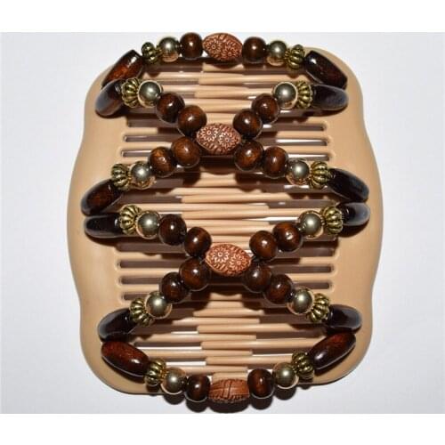 Standard comb golden and brown beads 20pcs/lot magic comb