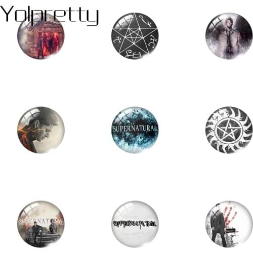 Supernatural Destiel 16mm 20mm 25mm Design Glass Drop Style Cabochons Accessories Jewelry Findings & Components