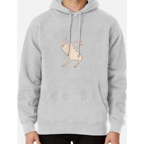 Clip hoodie long sleeve Honest Blob Says No Honest Blob Honest Blob No Nope Human Illustrated Thing Go