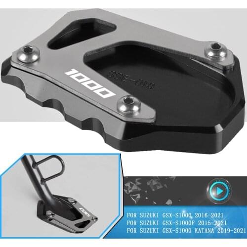Kickstand Enlarge Support Plate For SUZUKI GSX-S1000 GSX-S 1000F GSXS1000 Katana 2019 2020 2021 Foot Side Stand Extension Pad