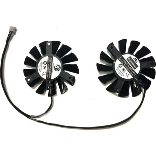 2pcs/set 75mm DC 12V 0.35A 4Pin Dual Cooler Fan as Replacement For MSI Twin Frozr III Graphics Video Card Cooling