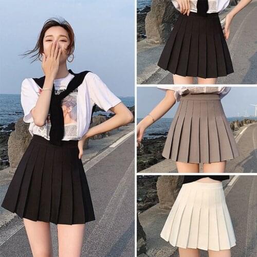 2021 HOT Spring Women skirt Japanese style Preppy Style A-line skirt High waist Pleated skirt Show thin All-match Fashion Girl