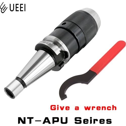1PC New NT30 NT40 APU13 APU16 Self-tightening chuck handle and Give a wrench for connecting drill chuck for CNC machine tools