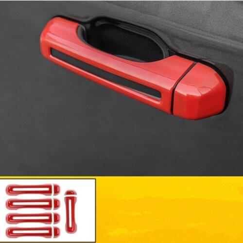 10Pcs Car Door Handle Bar +Tailgate Handle Bar Frame Cover Trim Sticker Fit For Jeep Wrangler 4Doors 2018 2019 2020 2021
