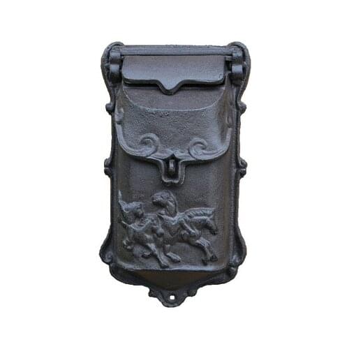 1892 lron Handicraft Lockable Mailbox Retro Mailbox Retro Wall Newspaper Letter Post Box Outdoor Decoration Secure Letterbox