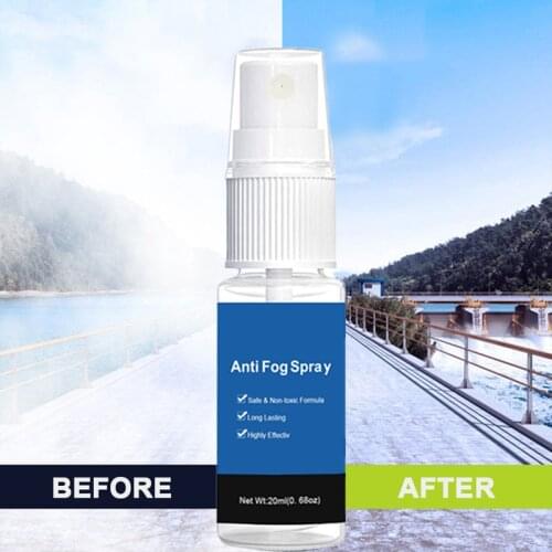20ml Defogger Solid State Defog Anti-Fog Spray Eyeglass Lens Cleaner Car Windscreen Goggles Long Lasting Defogger Detergent