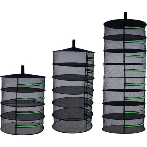 4/6/8 Layers Drying Net for Herbs Hanging Basket Folding Dry Rack Herb Net Dryer Bag Mesh For Flowers Buds Plants Organizer Tool