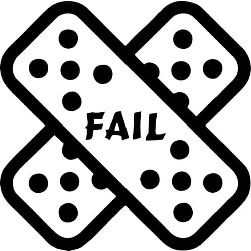 40332# Die-Cut Vinyl Decal Plaster FAIL Car Sticker Waterproof Auto Decors on Car Body Bumper Rear Window