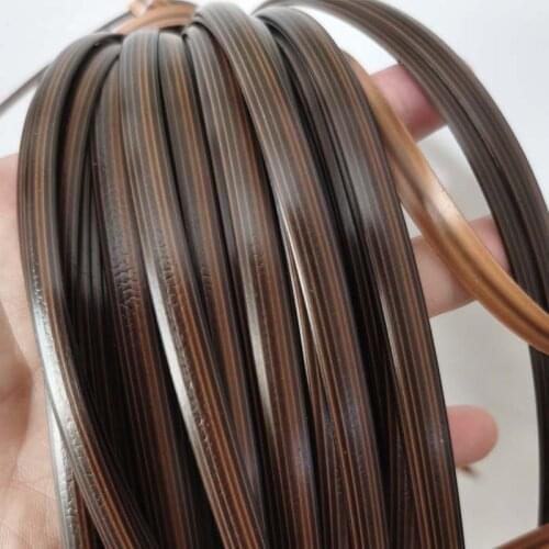 500g 8mm Embossing Coffee Stripes Flat Synthetic PE Rattan Material Weaving Cane For Knit Repair Home Furniture Chair Table Sofa