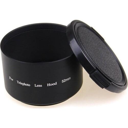 52mm 52 mm Tele Metal Lens Hood+Lens cap For Nikon D5600 D5500 D5300 D5200 D3300 D3400 D750 D600 D500 D5 With AF-S 18-55mm Lens