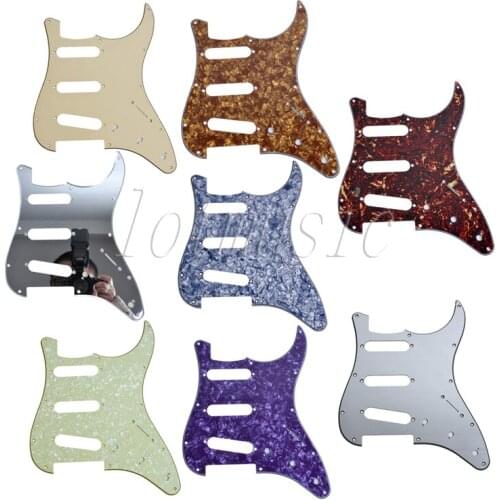 8PCS Guitar Pickguard 11 Holes SSS For Electric Strat Style Replacement New