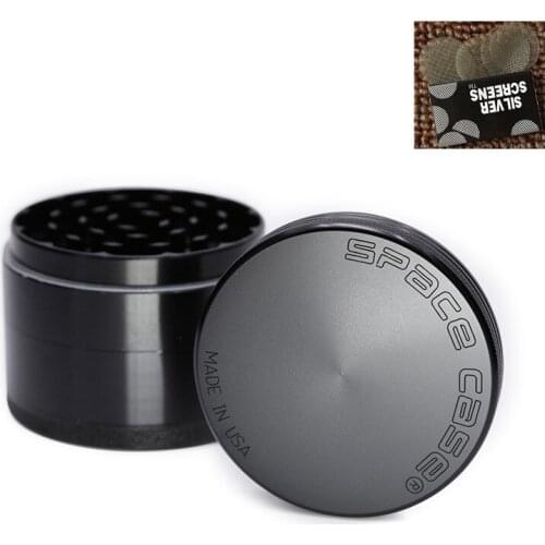 Aluminum Non-stick Herb Grinder Metal 63mm 4 Layer Herbal Tobacco Smoking Grinder Pipe cigarette Smoke Accessory