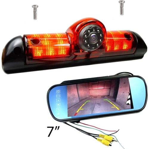 CCD Car Brake Light Reverse Camera For FIAT DUCATO 3 gen X250 Peugeot BOXER Citroen JUMPER IR Light Rear Camera and monitor kit
