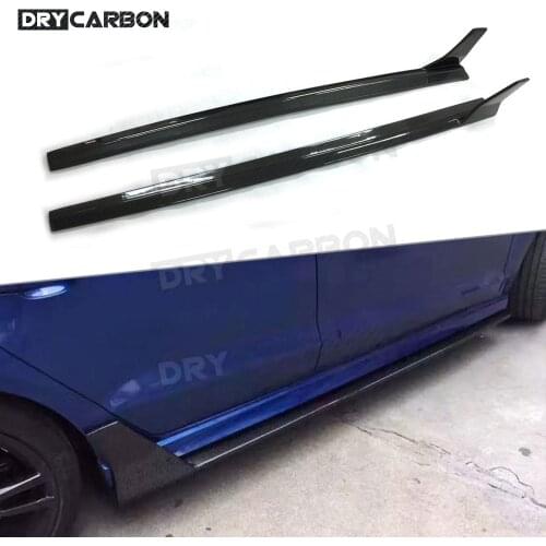 Carbon Fiber / FRP Side Skirts Bumper Lip Covers for Audi A3 Sline S3 RS3 Sedan 4 door 2014 2015 2016 Car Styling